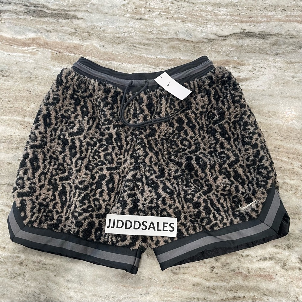 Nike Premium Basketball Leopard Moon Fossil Shorts Gray DQ6176-087 Men’s Sz XL
